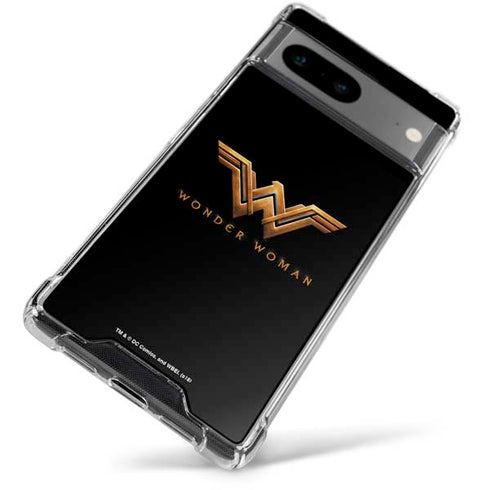 DC Comics Wonder Woman Gold Emblem Google Pixel 7a Clear Case